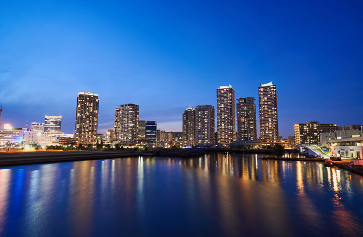 横浜駅きた西口エリアを望む